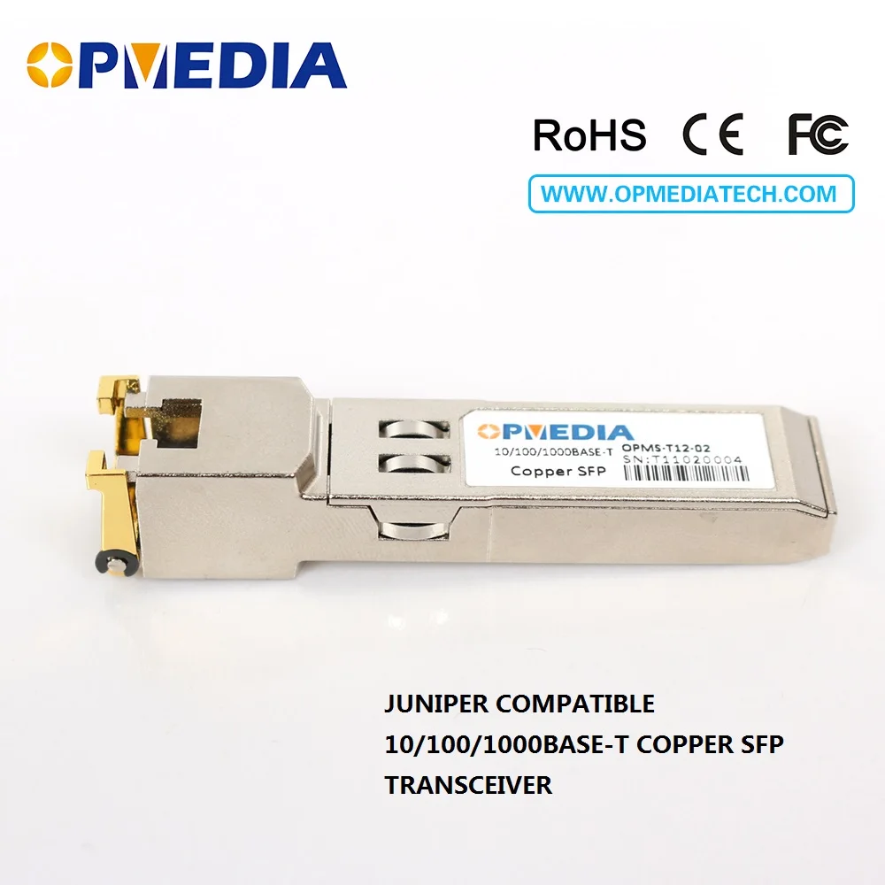 

Auto negotiatiing 10/100/1000M-T RJ45 copper SFP transceiver, optical module,RJ45 connector,Compatibile with Juniper equipment