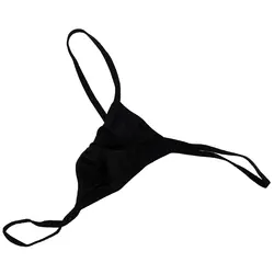 Горячие мужские сексуальные открытые стринги T-back Pouch Thong Brief черный