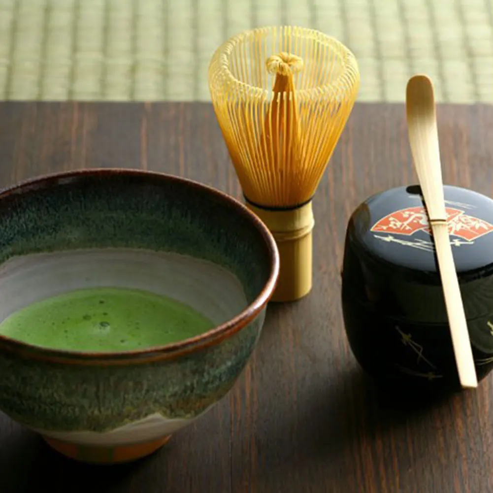 

4 Pcs/Set Bamboo Matcha Tea Tools with Tea Whisk Hooked Scoop and Spoons LBShipping
