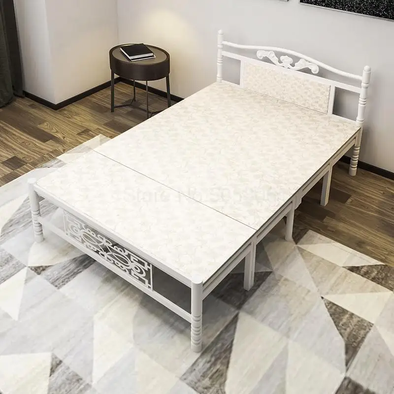 

Simple folding sheets people lunch bed office rental room special wooden bed double bed