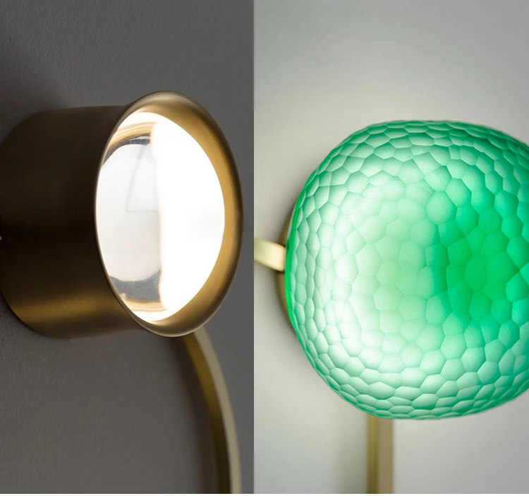 Скандинавский роскошный настенный светильник для гостиной креативный художественный латунный дизайнерский галерея прикроватная лампа