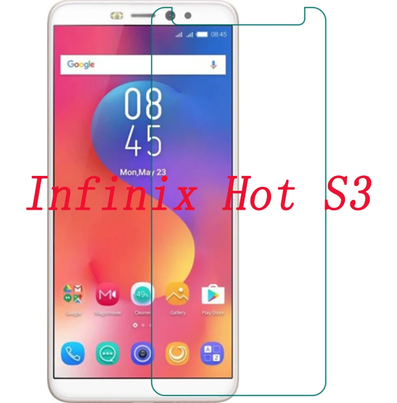 

Smartphone 9H Tempered Glass for Infinix Hot S3 X573 5.65" Explosion-proof Protective Film Screen Protector cover phone