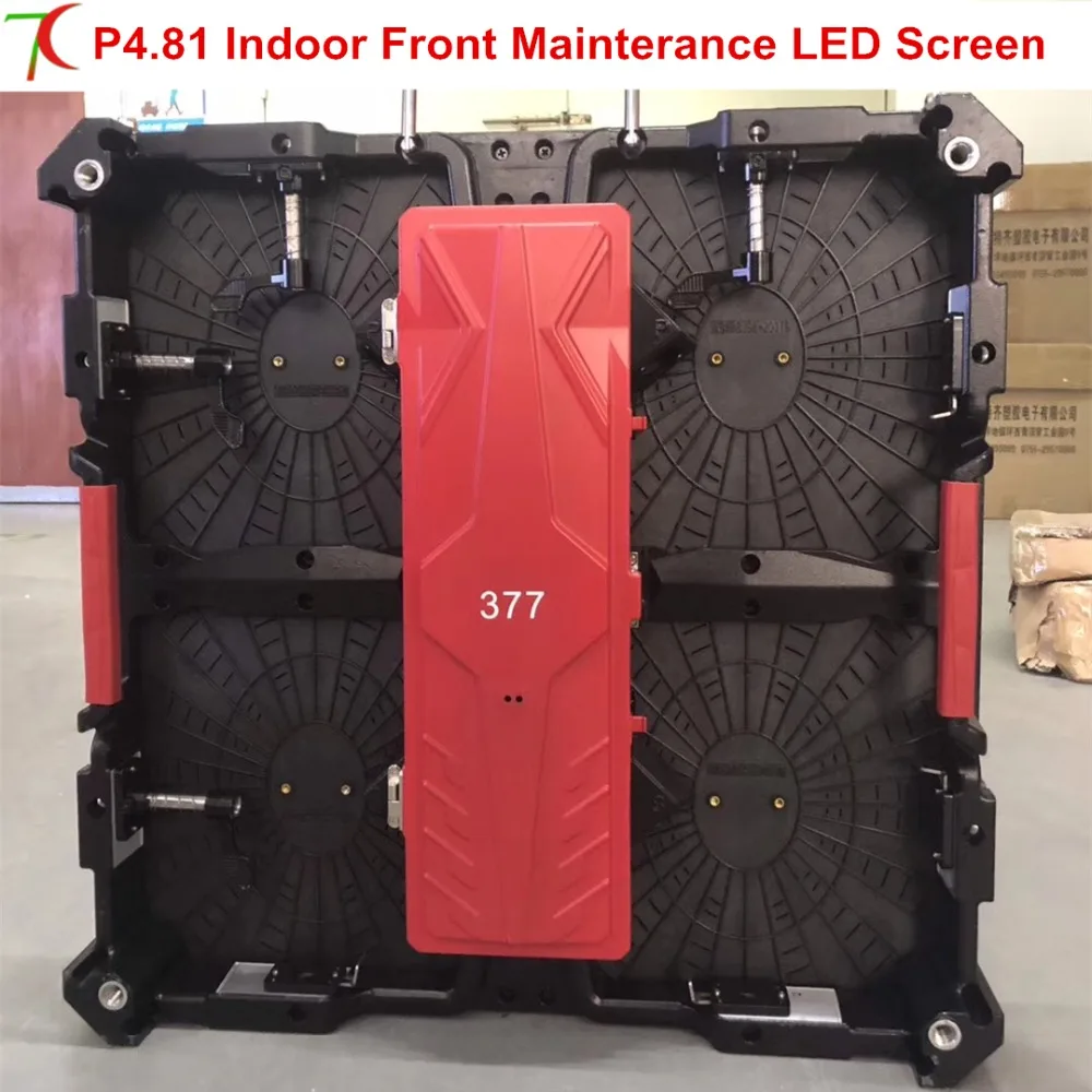 

Front mainterance P4.81 indoor 500*500mm magnets fixed die-casting aluminum equipment cabinet display rental screen