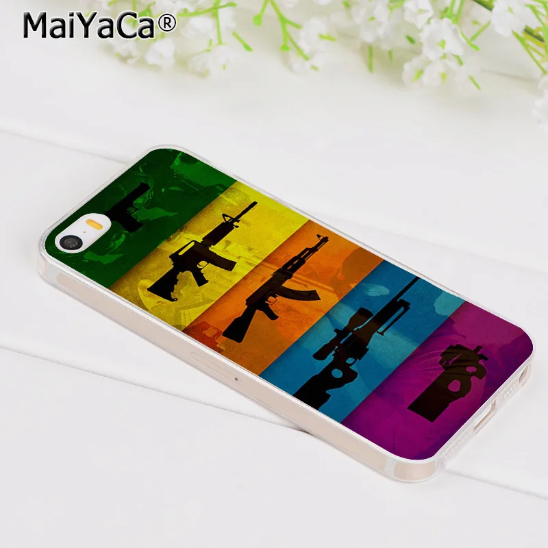 Чехол для телефона MaiYaCa cs go С Пистолетной игрой для iPhone 6S 6plus 7plus 8 8Plus X XS XR 5 5S 11pro max 11pro чехол