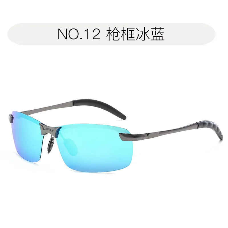 Металлические панк поляризованные солнцезащитные очки для мужчин Спорт на открытом воздухе ночного видения очки со светлыми линзами Легкие мужские солнцезащитные очки для глаз мужские очки - Цвет линз: C3