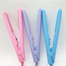 Mini Curls Hair Straightener Iron Pink Ceramic Straightening Corrugate Portable Curling Iron Styling Tools Hair Curler