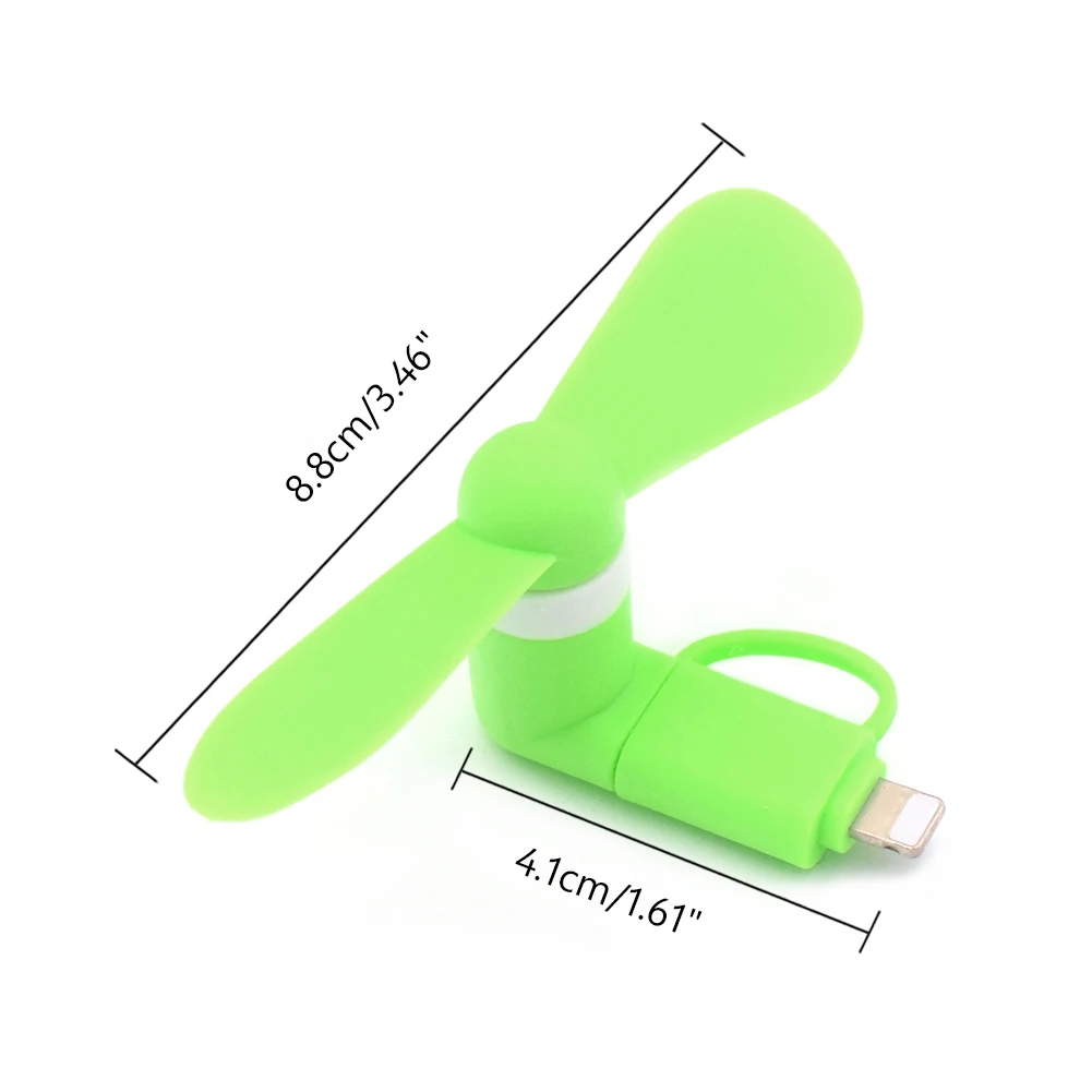 green YCDC портативный 5 в мини USB Вентилятор Кулер смартфон для IPhone 5 6 6s 7 Plus ручной телефон вентилятор охлаждения для samsung Xiaomi Android - Цвет: green