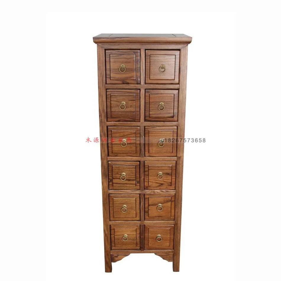Chinese Wood Medicine Cabinet Accessories Cabinet Tea Cabinet Ming
