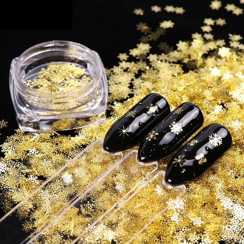 90 шт./лот Золотой Nail Art Стикеры 3D Снежинка дизайн воды Переводные аппликации для
