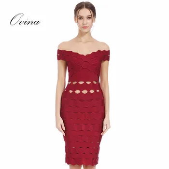 

4 Color Women Dresses Off The Shoulder Slash Neck Mini Rayon Bandage Dress Night Party Dress