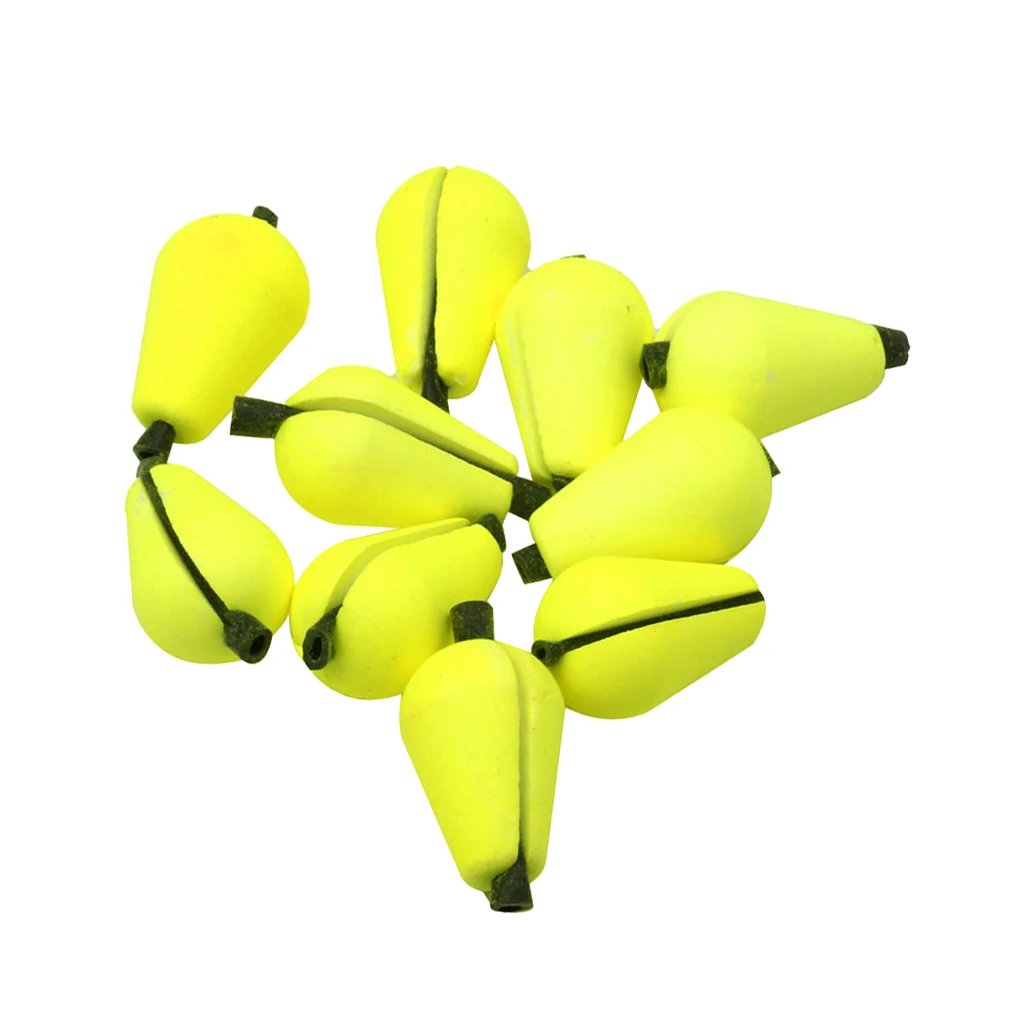 6Pcs Highly Visibility Water Drop Fishing Float Foam Strike Indicator Fly Fishing Accessories - Yellow