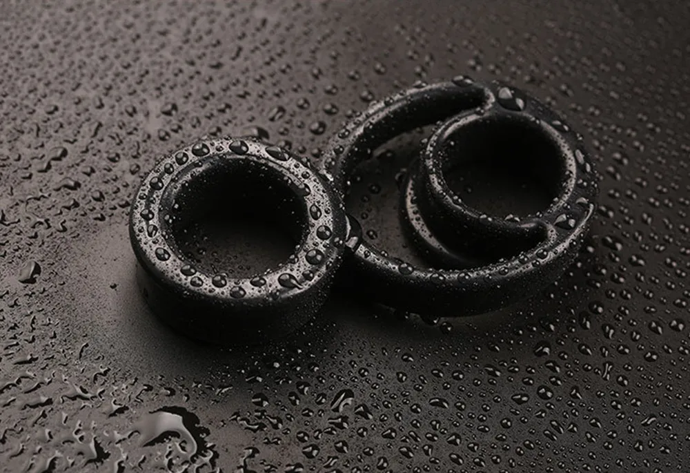 Male Silicone Penis Ring Lock Scrotal Bound Cockring Ejaculation Delay Scrotum Rings Reusable Adult Sex Toys for Couple Men (5)