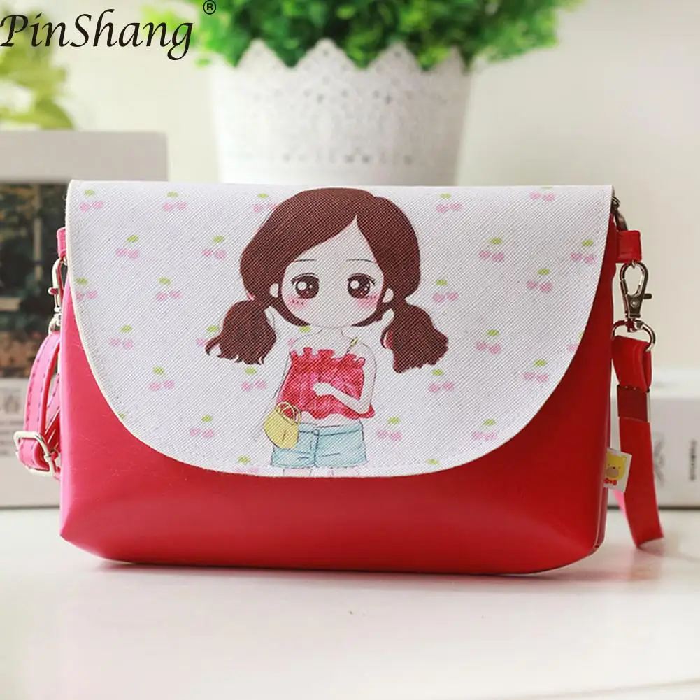 

PinShang Children Handbag Girl Shoulder Bags Cartoon Printing Mini PU Leather Crossbody Princess Messenger Bag for Child ZK10