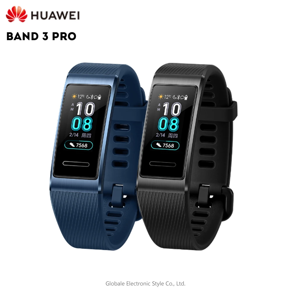 Оригинальные HUAWEI Band 3 Pro влагостойкие умные часы с ремешком 5ATM монитор сердечного