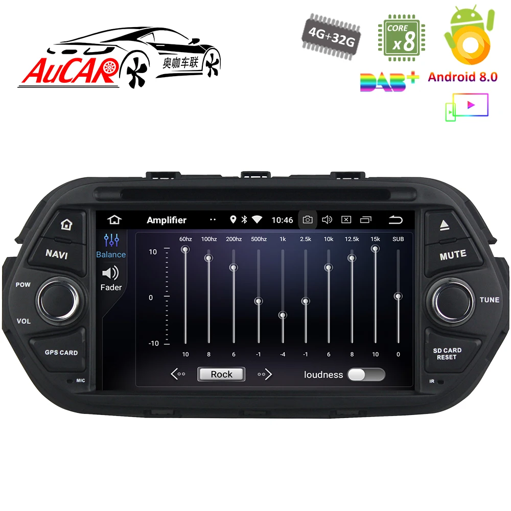 Android 8,0 автомобильный dvd-плеер для Fiat Tipo Egea Автомобильный gps Мультимедийная система HD Bluetooth радио wifi FM RDS 4G AUX 1 Din