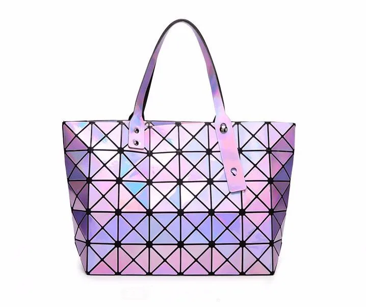 ANNRMYRS Лазерная женская сумка Dazzle цвет плед Tote повседневные сумки женские модные складные сумки леди блестки зеркало Saser сумка