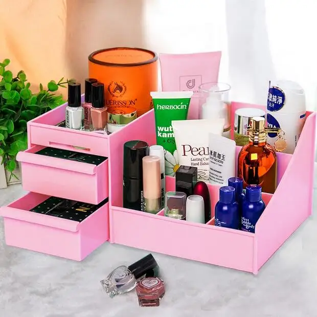 

Desktop Cosmetic Storage Box Drawer Plastic Large Jewelery Storage Container Office Storage Box Bins L XL XXL