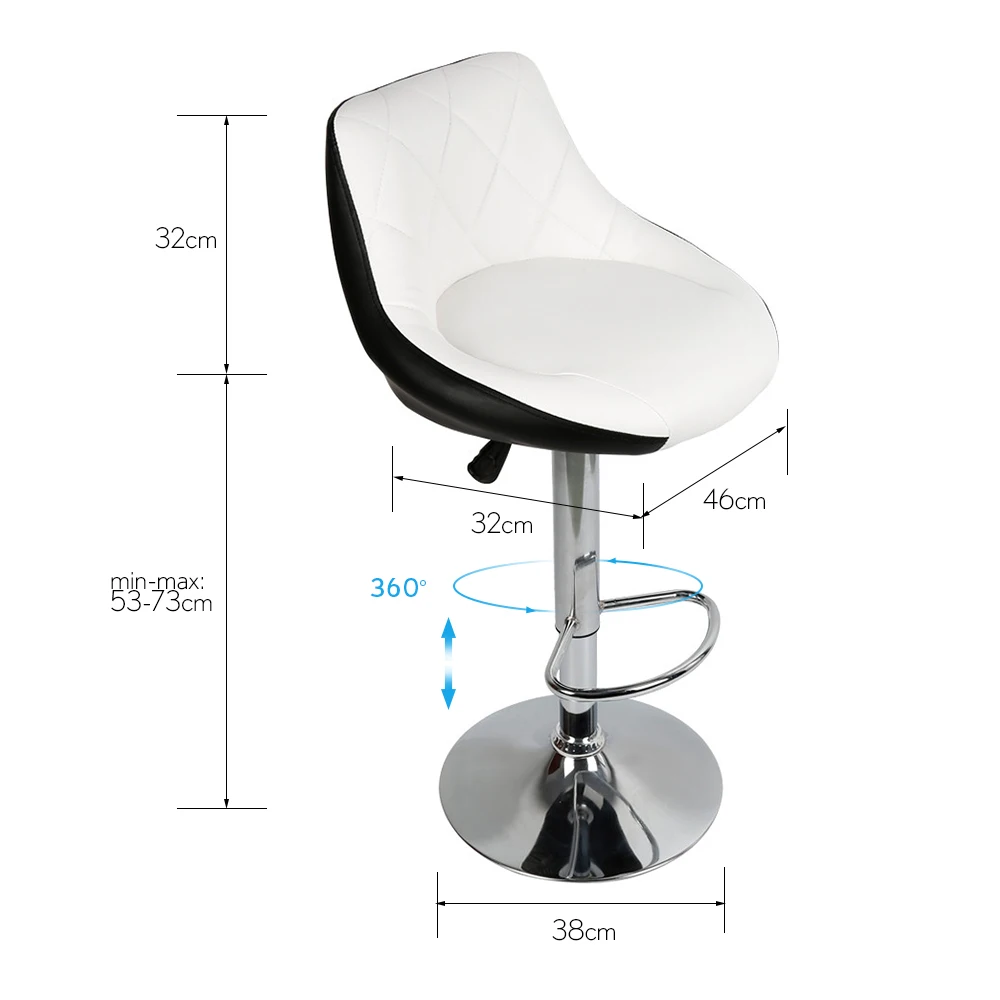 2 шт. удобные поворотные барные стулья Лифт регулируемый барный стул искусственная Синтетическая Кожа шезлонг де Бар Кухня Бар Мебель HWC