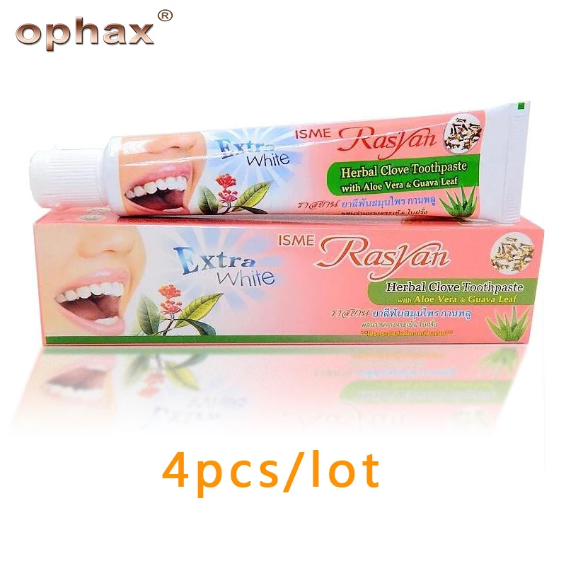 4pcs Thailand herbal clove teeth whitening remove yellow stains halitosis plaque effectively