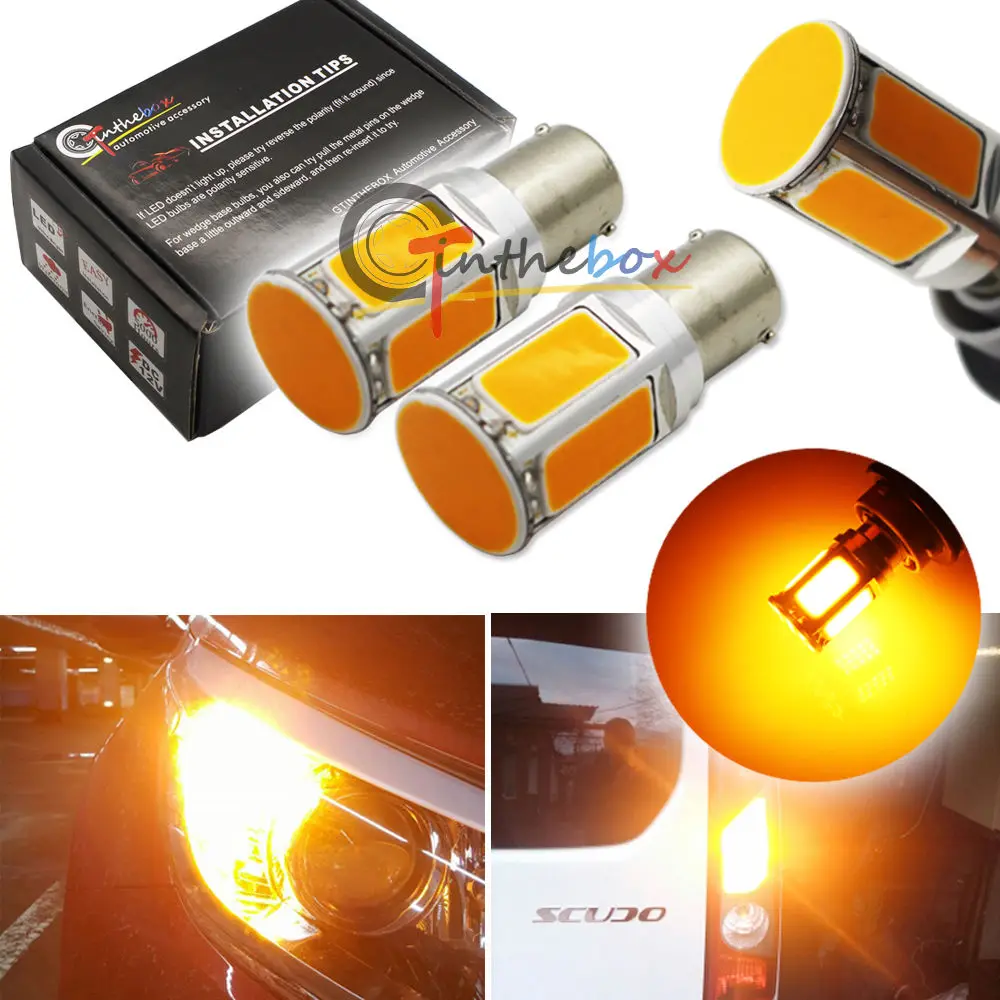 

2 CAN-bus 21W Amber 7507 COB LED Bulbs Fit for BMW 1 3 4 Series X5 Turn Signal Light