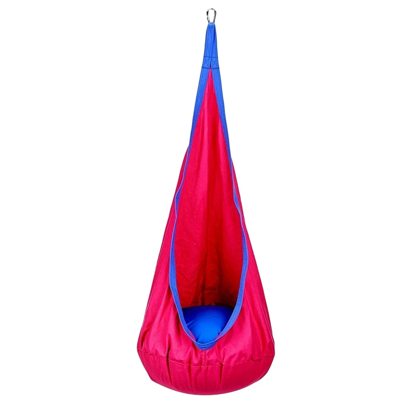 

Children Hanging Hammock Chair Kids Pod Swing Seat Indoor Outdoor Child Hammock Seat Pod ( Magenta )
