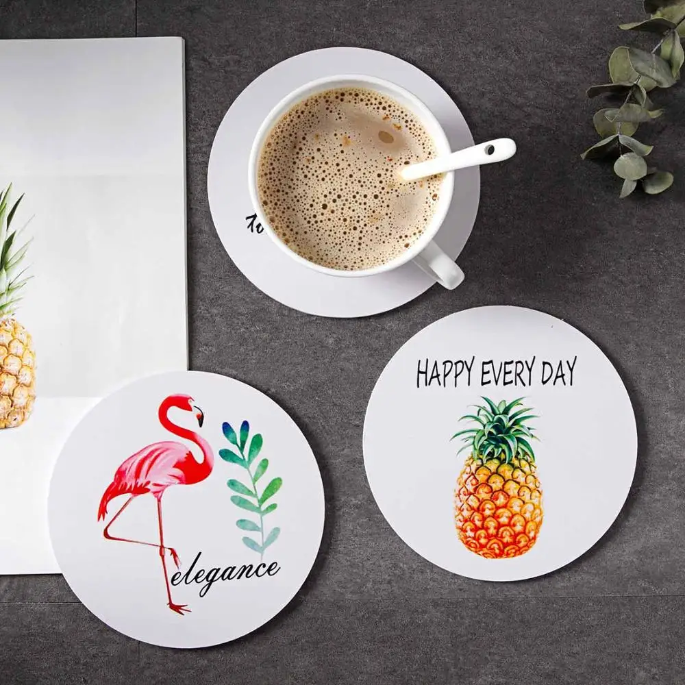 

OTHERHOUSE Wooden Coaster Placemat Cup Mat Stand Pot Pad Drink Holder Stand Hot Tableware Mat Drink Coasters Kitchen Accessories