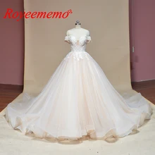 Новое свадебное платье трапециевидная юбка свадебное платье на заказ свадебное платье с открытыми плечами с короткими рукавами свадебное платье