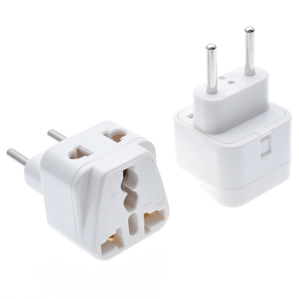 1 шт. Универсальный переходник с на 2 разъемов 3 контакта 4 0 мм|au to eu|au eu plugau adapter |