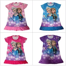 Лидер продаж, пижамы Эльзы для девочек ночные рубашки пижамы принцессы Белоснежка, ночная рубашка для девочек, летняя одежда детская одежда для сна