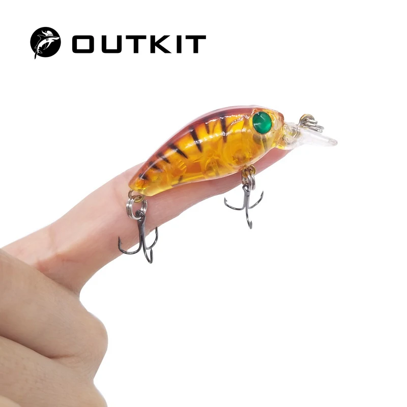 

OUTKIT 1PCS 5cm 3.89g Swim Fish Fishing Lure Artificial Hard Crank Bait Wobbler Japan Mini Fishing Crankbait lure