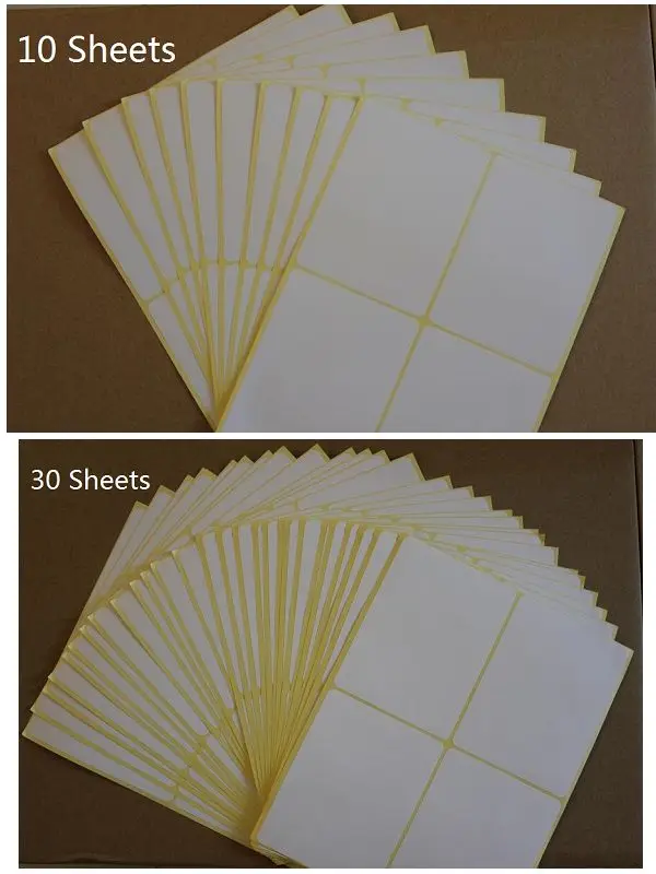 

10-30 Sheets Blank White Sticky Self Adhesive Label Sticker 76 x 100mm Code Plain Index Stickers Tag