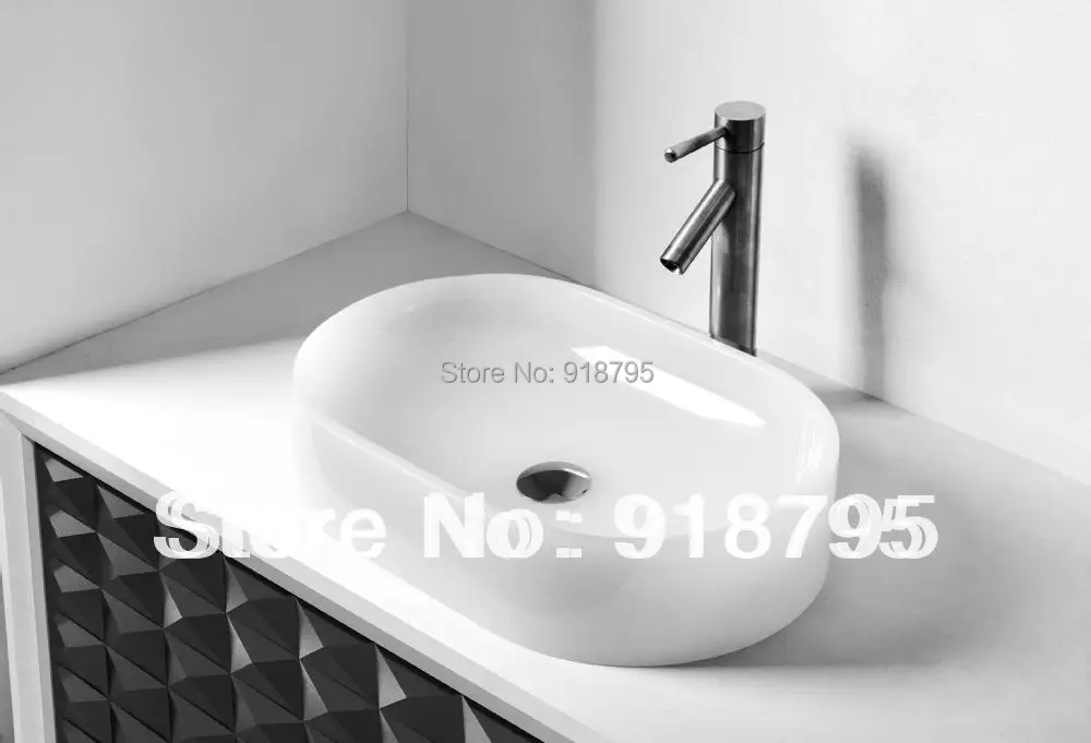 البيضاوي الراتنج مكافحة أعلى بالوعة الحمام مرحاض الغرور فوق عداد الملونة مغسلة RS38279-490