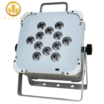 

IMRELAX 12*18W RGBWA + UV 6in1 Battery LED Par Light DMX Wireless Par LED Stage Par Can Lights with Phone App Control