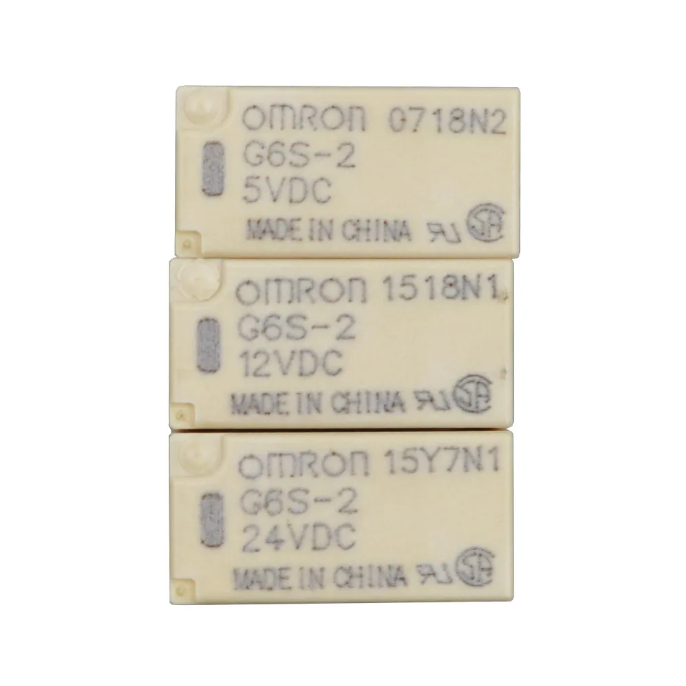 

10Pcs Omron G6S-2 Relay DC 5V 12V 24V DPDT 8Pin DIP 2Pole Relay 2A Signal Loads Single-Side Stable