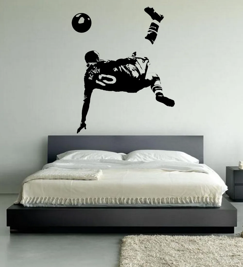 Besar WAYNE ROONEY WALL ART BEDROOM Pesepakbola Sepak Bola Stiker