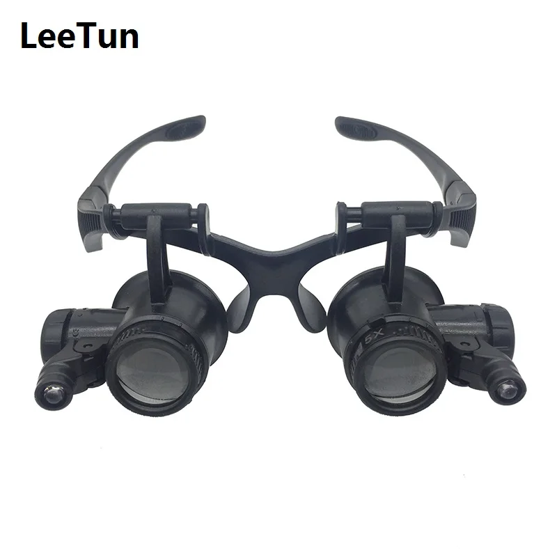 Hands Free 10X 25X Headband Magnifying Glasses Loupe Eyeglass Magnifier