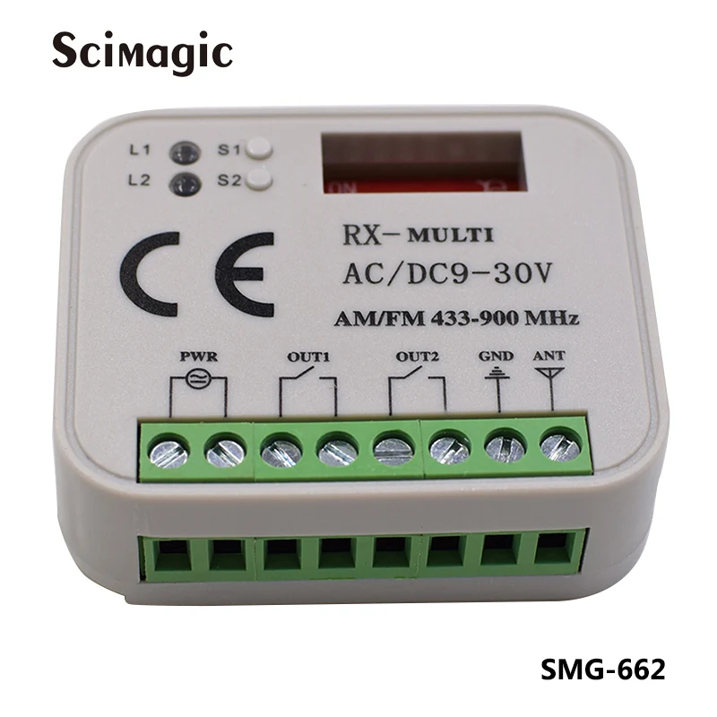 Гаражные ворота удаленный приемник RX мульти 300-900MHZ AC/DC 9-30V приемник для гаражной двери пульт управления воротами передатчик