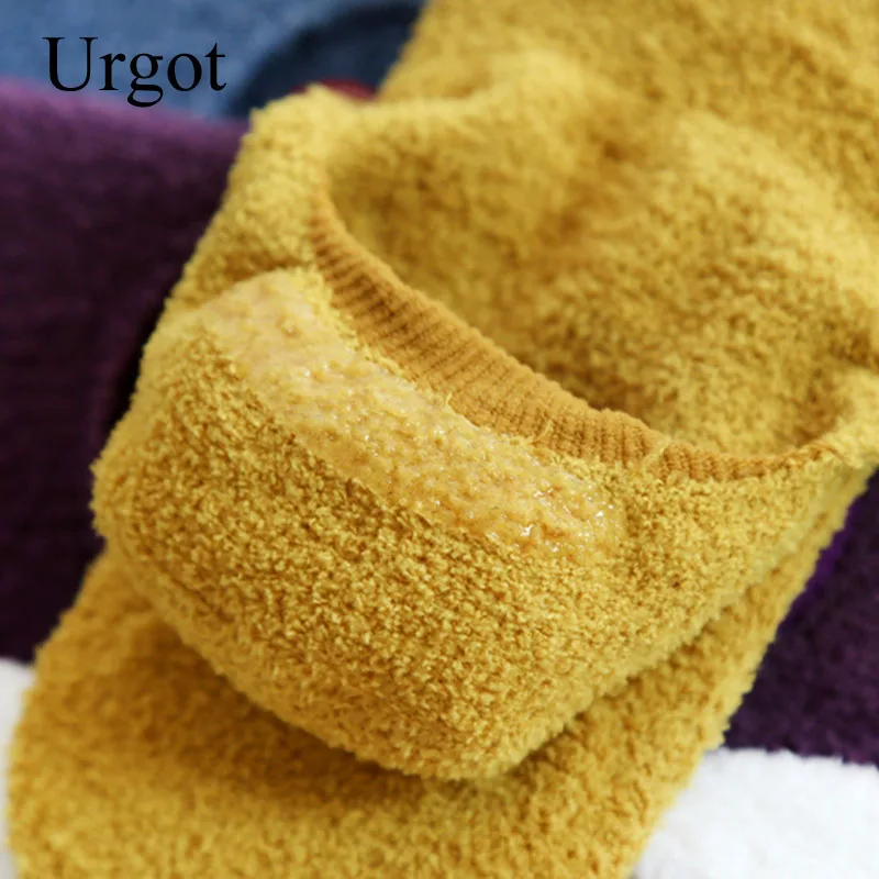 Urgot/6 пар разноцветные бархатные невидимые женские носки кораллового цвета