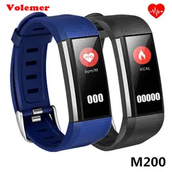 Volemer Smart Band M200 монитор сердечного ритма крови Давление кислорода Фитнес трекер Wistband SMS напоминание Смарт часы-браслет