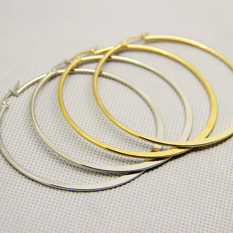 Дизайн Pendientes Mujer серьги-кольца из нержавеющей стали золото/серебряный Цветной Круг Серьга баскетбольное кольцо для женщин ювелирные изделия E020385