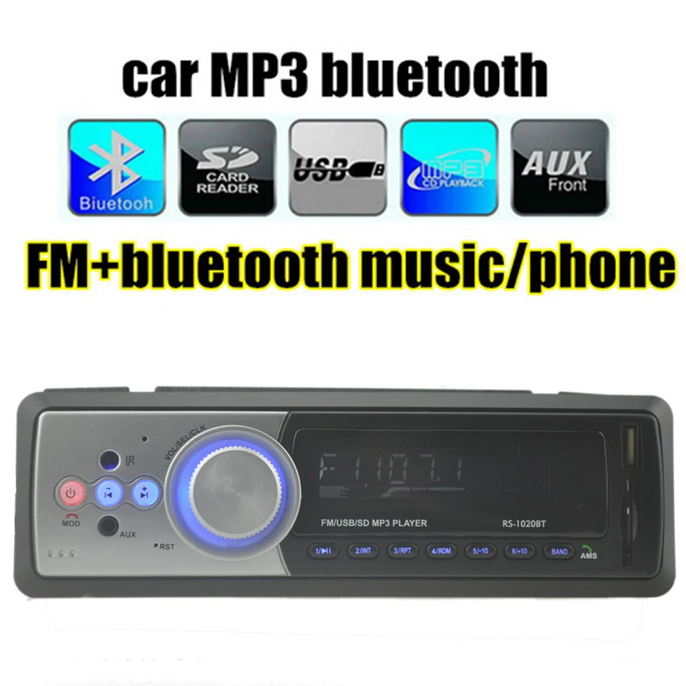 Remote Control In Dash USB SD MMC Card Reader FM Receiver 1 DIN Bluetooth MP3 MMC WMA Radio Player Aux Input Car Audio Stereo