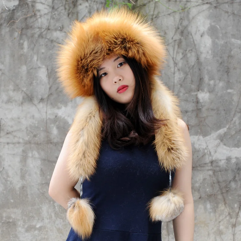 mad bomber trapper hat CX-C-175B New Design China Supplier 2017 Winter Women White Hat Warm Fox Fur Lady Hat Russian Hat mens leather bomber hat