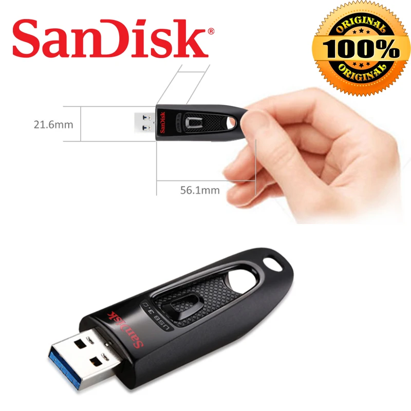 Флеш-накопители SanDisk, 16 ГБ, 32 ГБ, 64 ГБ, 128 ГБ, 256 ГБ, флеш-накопители, флеш-накопители, USB 3,0, ультра флеш-накопитель, USB ключ, u-диск для ПК