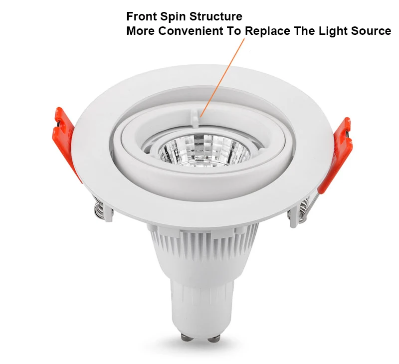 Коммерческое освещение белый прикрепляемый к потолку круглая светодиодная подсветка осветительная арматура MR16 GU10 Корпус рамка MR16 светильник Точечный свет корпус