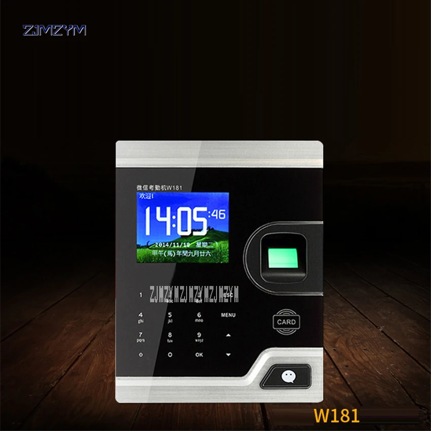 TCP IP Biometric Fingerprint Time Attendance Clock Recorder Employee Digital Electronic English Reader Machine USB ID Card W181