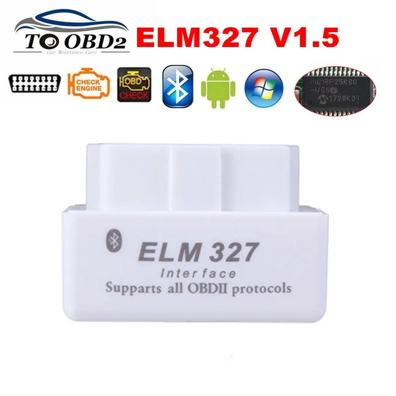 Считыватель кодов автомобиля FW V1.5 Super MINI ELM327 Bluetooth ELM 327 PIC18F25K80 версия 1 5 OBD2 / OBDII для