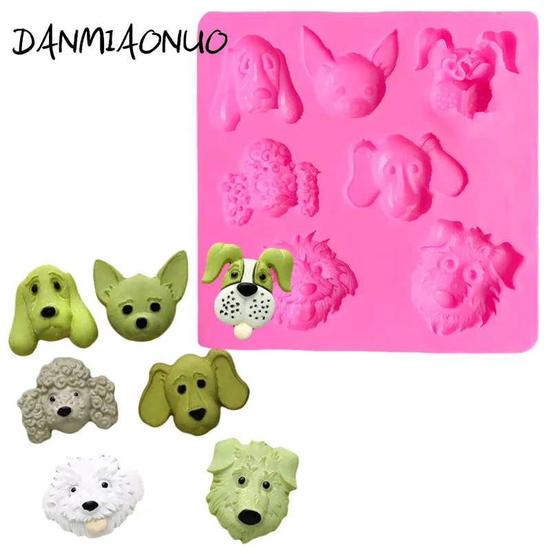 

Dog Head Silicone Cake Mold Fondant Cake Decorating Tools Food Grade Silicone Wedding Cake Stand Silikon Form For Soap Chocolat
