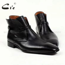 cie square plain toe solid pebble grain black calf leather boot 100%genuine leather breathable outsole bespoke men's boot A88 cie square plain toe solid pebble grain black calf leather boot 100%genuine leather breathable outsole bespoke men's boot A88