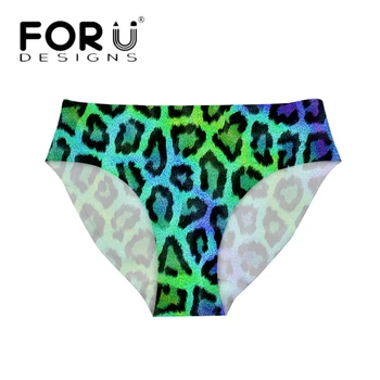 

FORUDESIGNS Gradient Color Leopard Print Women Panties Ultra-thin Sexy Traceless Underwear Brand Fitness Female Seamless Briefs