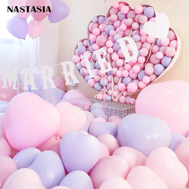 10 дюймовые воздушные шары в форме сердца NASTASIA шт. украшения для дня рождения